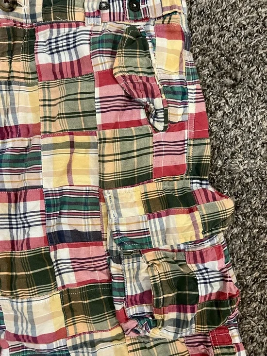 Daniel Cremieux Multicolor Madras Patchwork Cargo Shorts Beach Vacation Travel - Picture 3 of 6